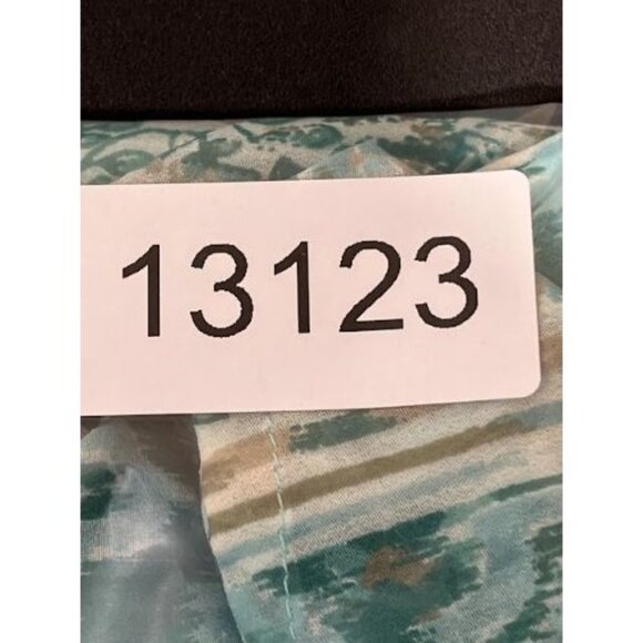 Nine West Women's Boho-Inspired Turquoise & White Striped Top‎ Medium - Picture 10 of 10